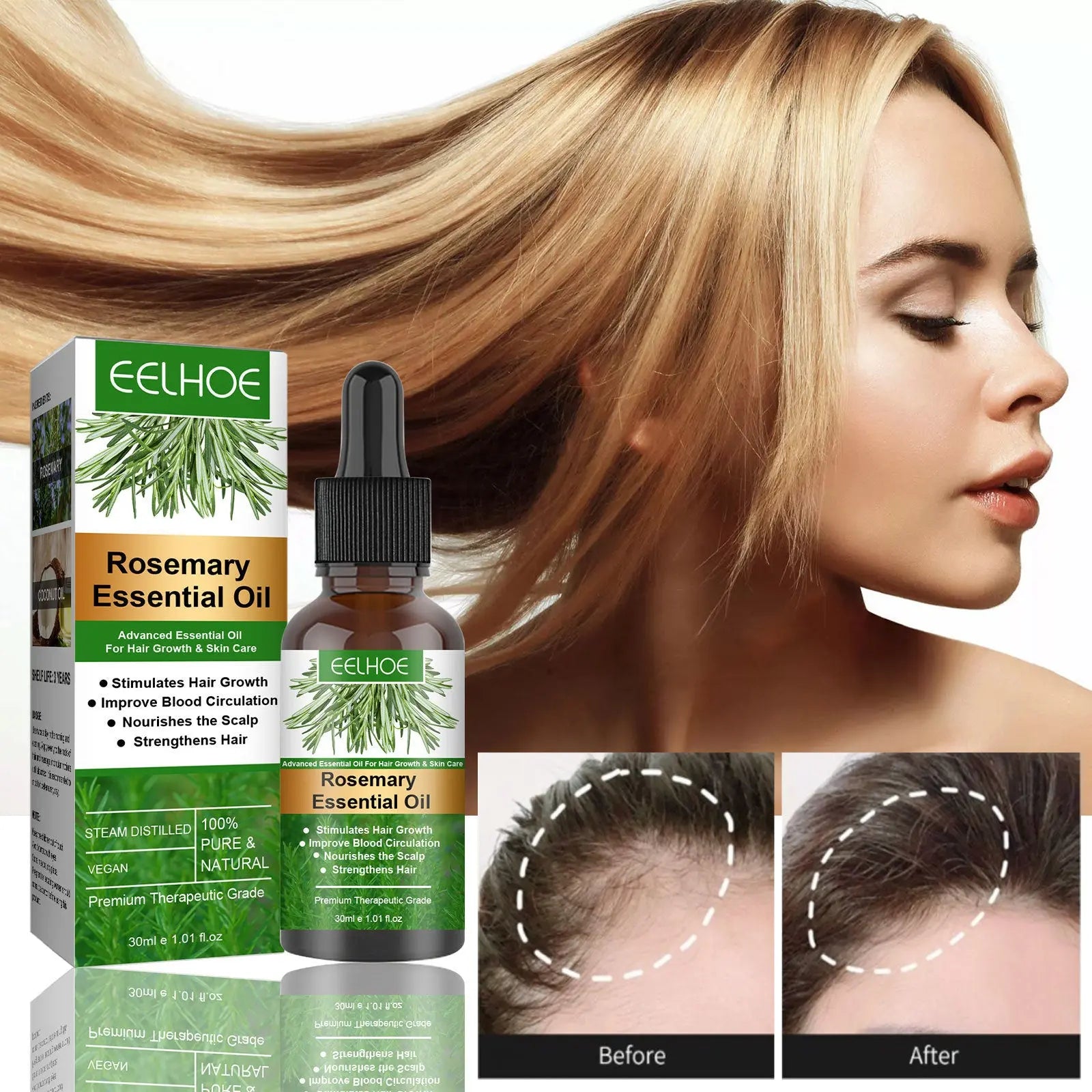 Rosemary Anti-Breakage Nourishing Hair Care Oil Louisiana Mart