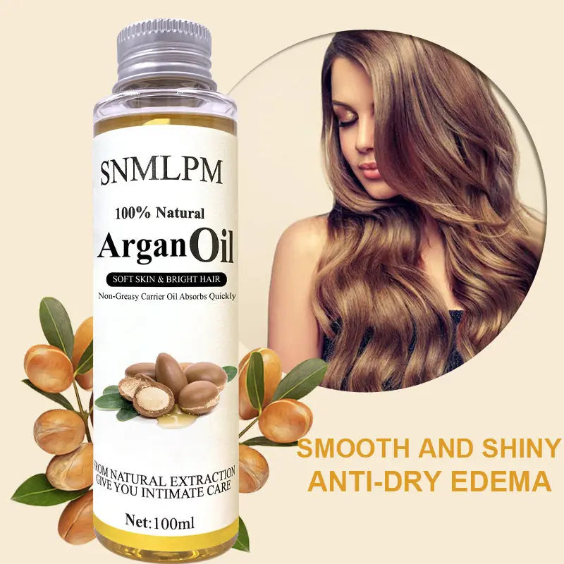 Natural Argan Hair Oil 100mL Deep Moisturizing Hair Conditioner Reduce Frizz and Dandruff Louisiana Mart