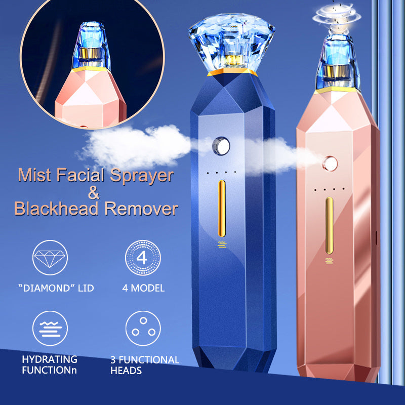 2-IN-1 Blackhead Remover Vacuum Pore Cleaner Acne Remover Mist Facial Sprayer Skin Mouisture Nose Face Deep Cleansing Skin Care Louisiana Mart