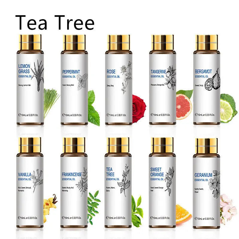 Plant Aromatherapy Essential Oil 10ml Lavender Rose Tea Tree Louisiana Mart