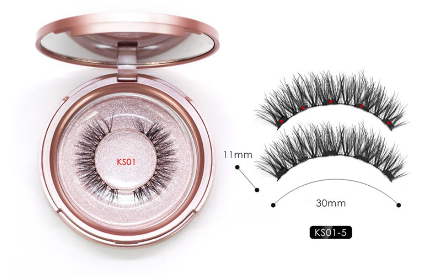 Natural Long Lasting Magnetic Liquid Eyeliner & Magnetic False Eyelashes & Tweezer Set Make up Set Louisiana Mart