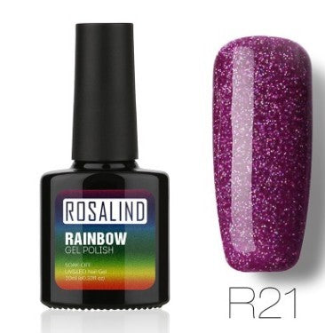 Nail free, long-lasting, non-toxic, nail polish, ROSALIND phototherapy glue, star studded rainbow system. Louisiana Mart
