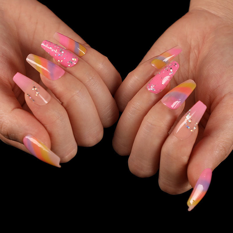 Wearing Nails, Fake Nails, Finished Ballet Nails, Cross-Border Transmission For Nail Nails To Wear 24 pieces