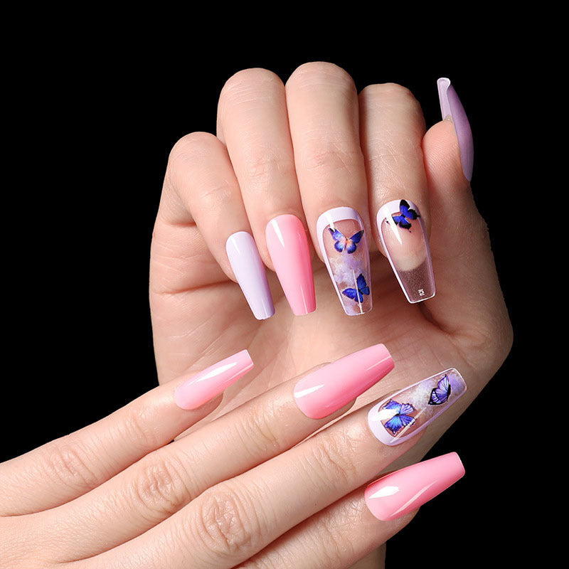 Wearing Nails, Fake Nails, Finished Ballet Nails, Cross-Border Transmission For Nail Nails To Wear 24 pieces
