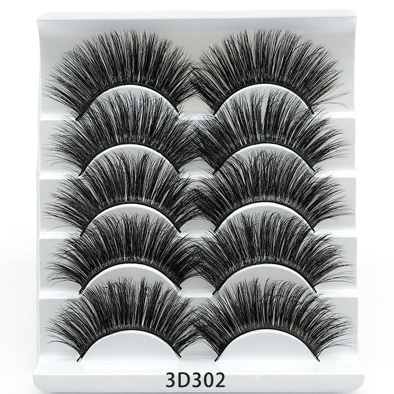 Mink False Eyelashes 3D False Eyelashes Five Pairs Of Soft Cotton Stalk Eyelashes Louisiana Mart