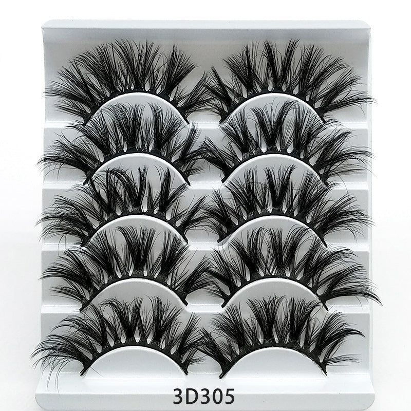 Mink False Eyelashes 3D False Eyelashes Five Pairs Of Soft Cotton Stalk Eyelashes Louisiana Mart