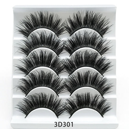Mink False Eyelashes 3D False Eyelashes Five Pairs Of Soft Cotton Stalk Eyelashes Louisiana Mart