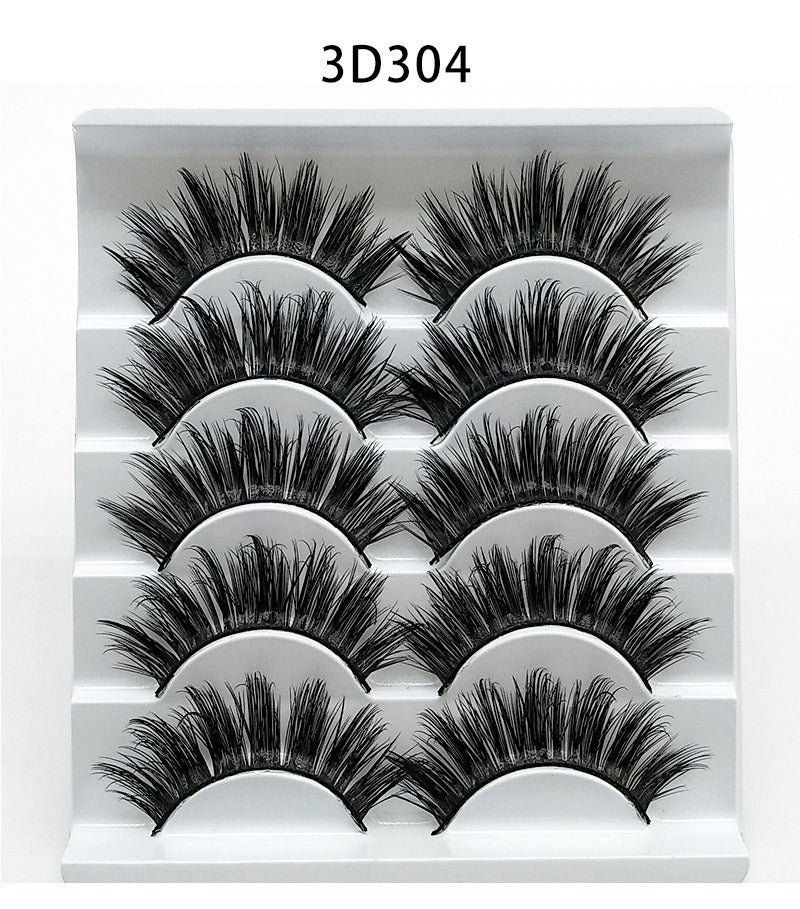 Mink False Eyelashes 3D False Eyelashes Five Pairs Of Soft Cotton Stalk Eyelashes Louisiana Mart