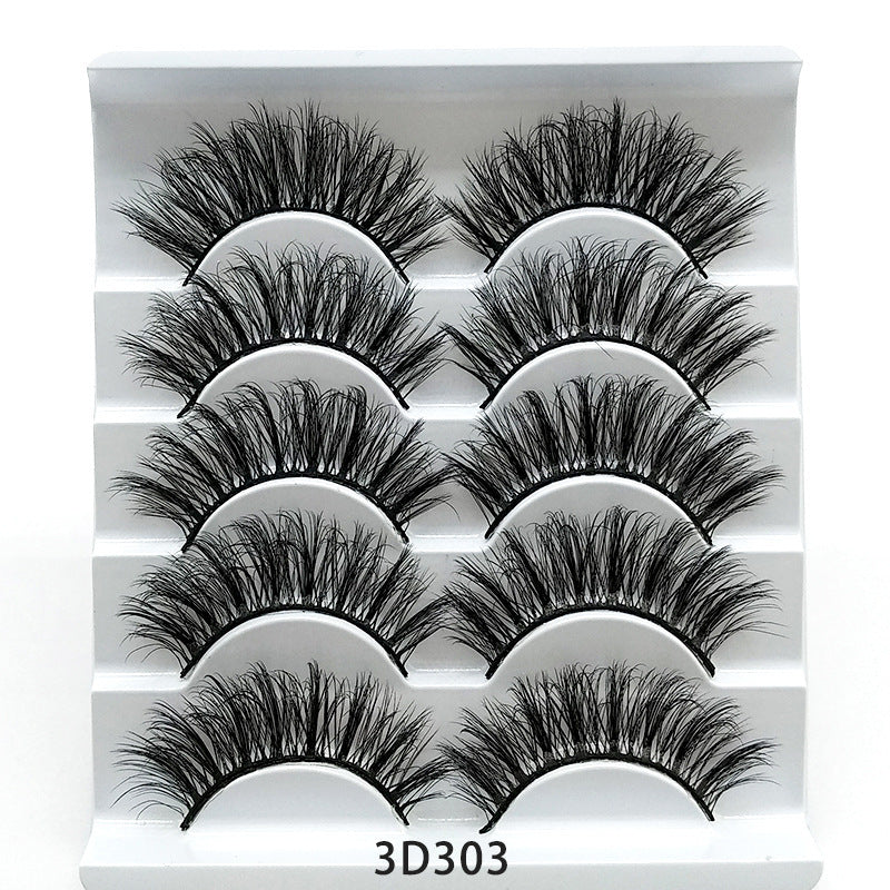 Mink False Eyelashes 3D False Eyelashes Five Pairs Of Soft Cotton Stalk Eyelashes Louisiana Mart