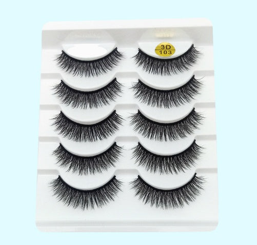 Mink False Eyelashes 3D False Eyelashes Five Pairs Of Soft Cotton Stalk Eyelashes Louisiana Mart