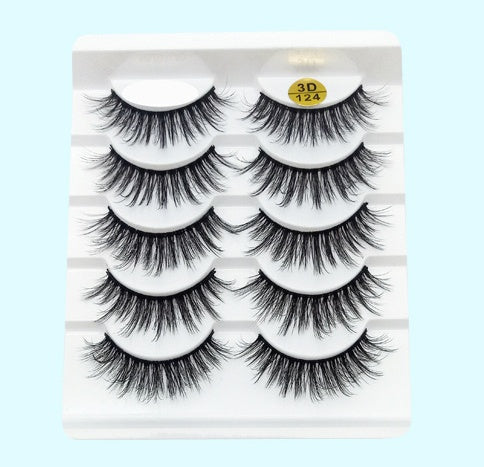 Mink False Eyelashes 3D False Eyelashes Five Pairs Of Soft Cotton Stalk Eyelashes Louisiana Mart