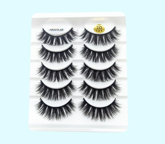 Mink False Eyelashes 3D False Eyelashes Five Pairs Of Soft Cotton Stalk Eyelashes Louisiana Mart