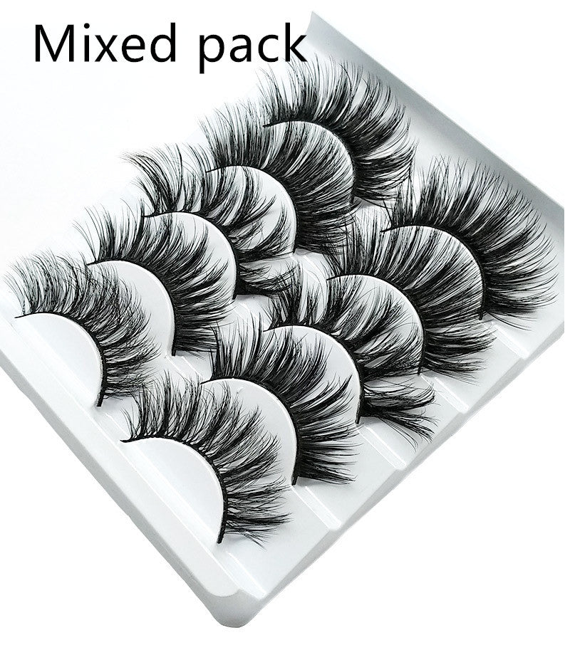 Mink False Eyelashes 3D False Eyelashes Five Pairs Of Soft Cotton Stalk Eyelashes Louisiana Mart