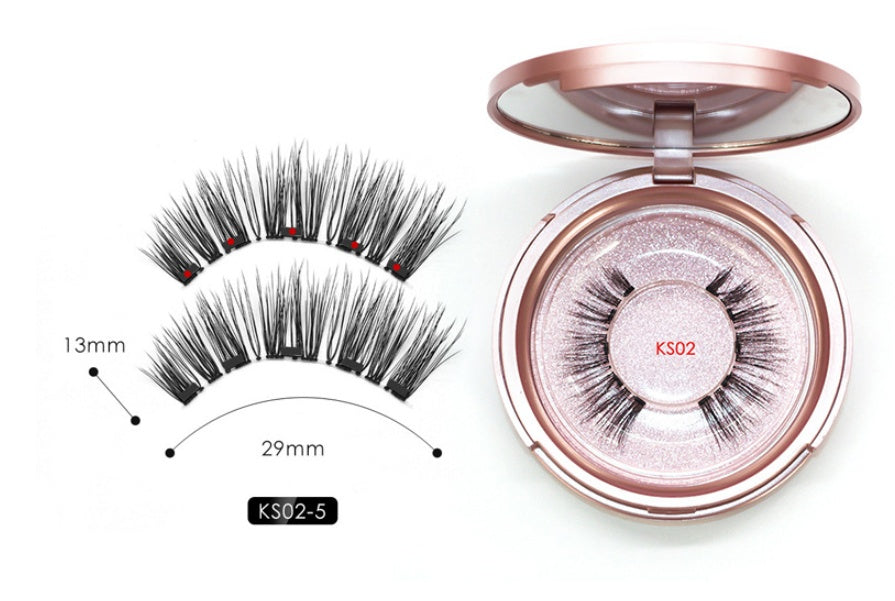 Natural Long Lasting Magnetic Liquid Eyeliner & Magnetic False Eyelashes & Tweezer Set Make up Set Louisiana Mart