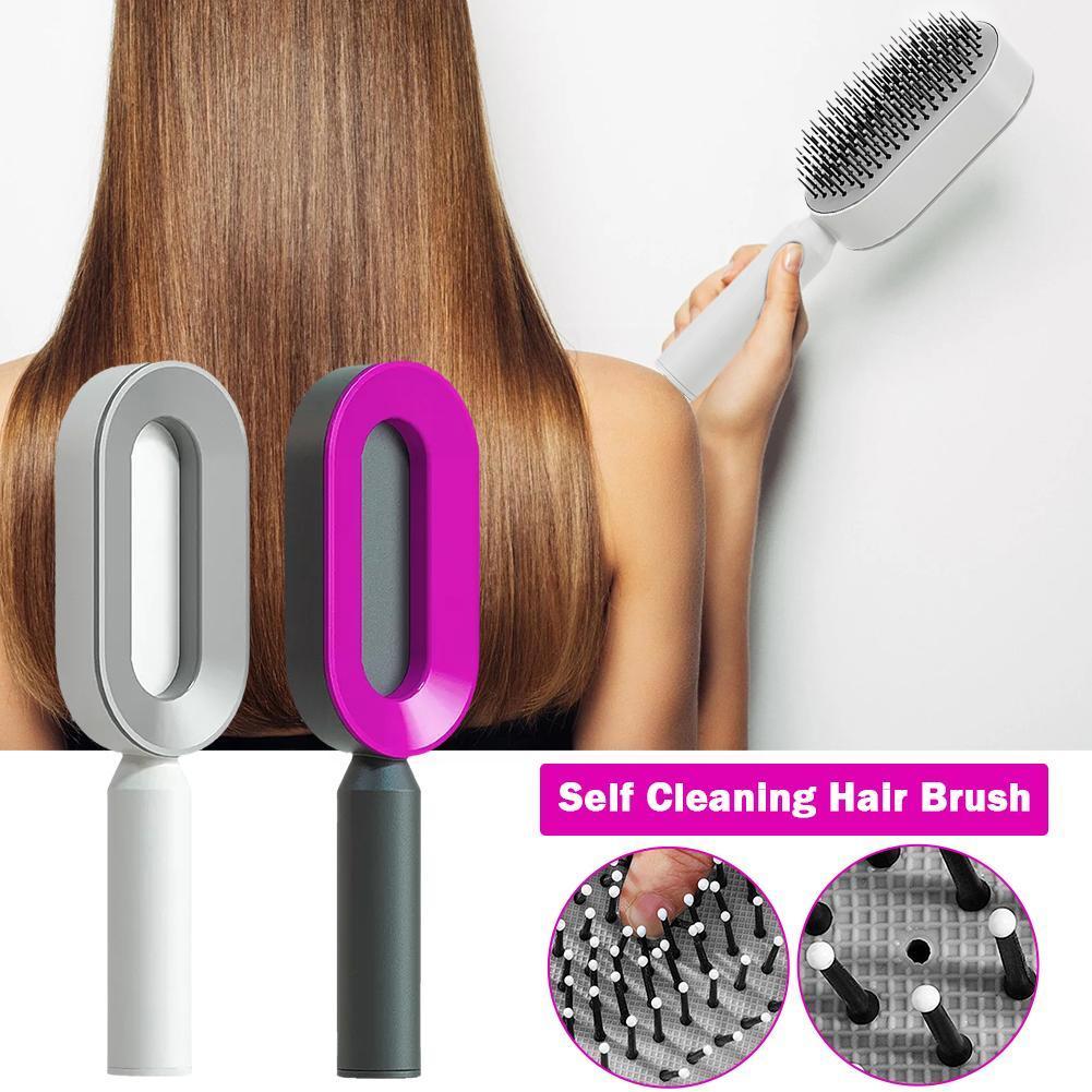 Women Fashion 3D Hair Growth Comb Hairbrush Self-Cleaning Hair Brush Self Cleaning Hair Brush For Women Massage Scalp Promote Blood Circulation Anti Hair Loss Louisiana Mart