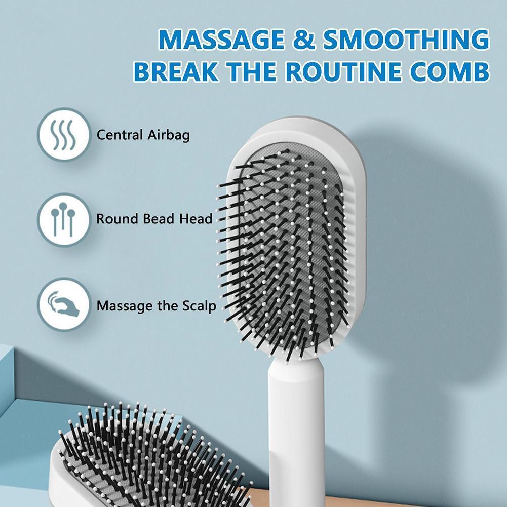 Women Fashion 3D Hair Growth Comb Hairbrush Self-Cleaning Hair Brush Self Cleaning Hair Brush For Women Massage Scalp Promote Blood Circulation Anti Hair Loss Louisiana Mart
