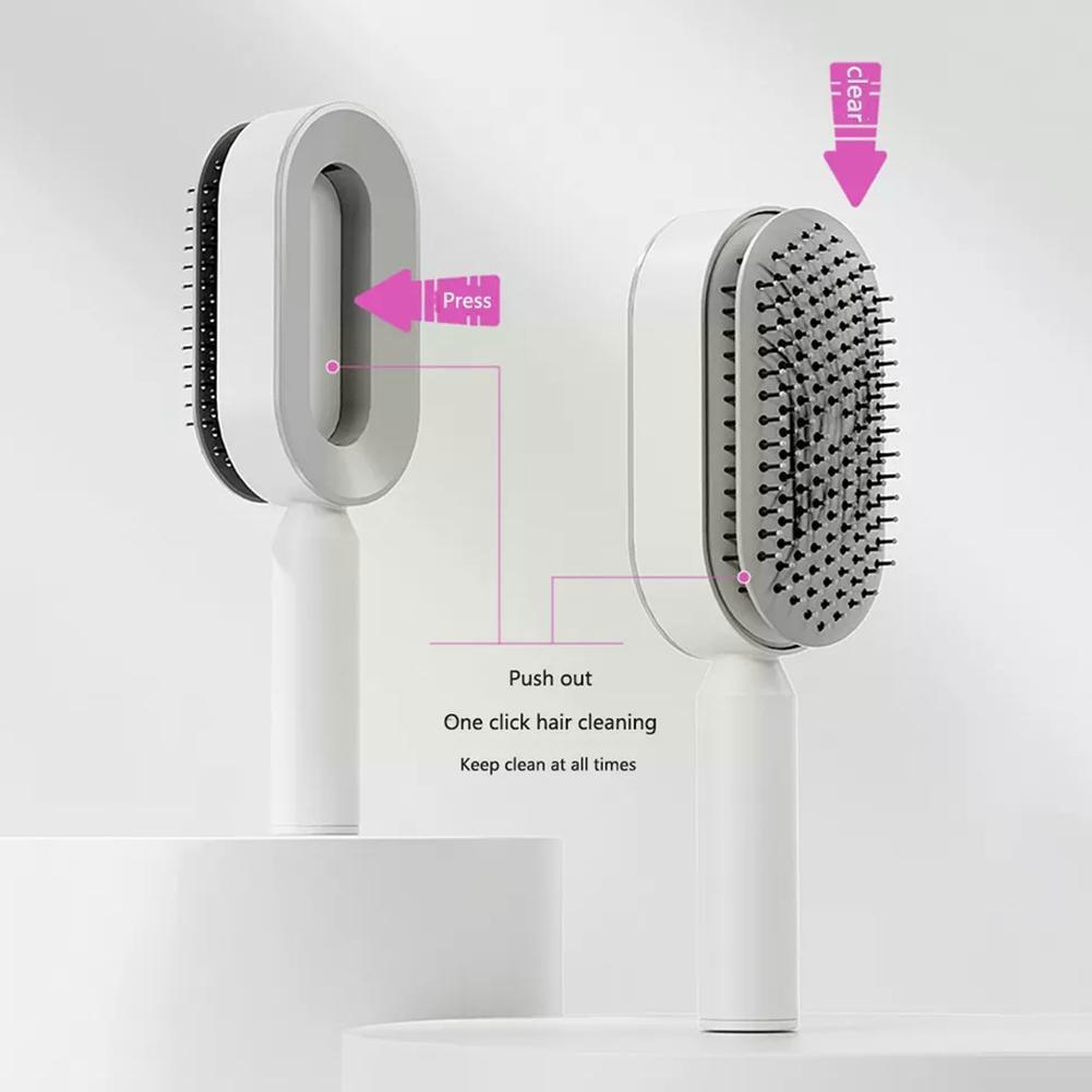 Women Fashion 3D Hair Growth Comb Hairbrush Self-Cleaning Hair Brush Self Cleaning Hair Brush For Women Massage Scalp Promote Blood Circulation Anti Hair Loss Louisiana Mart