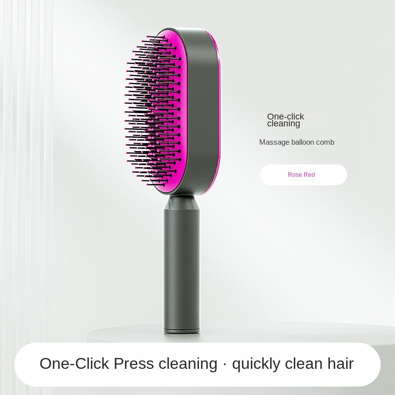 Women Fashion 3D Hair Growth Comb Hairbrush Self-Cleaning Hair Brush Self Cleaning Hair Brush For Women Massage Scalp Promote Blood Circulation Anti Hair Loss Louisiana Mart