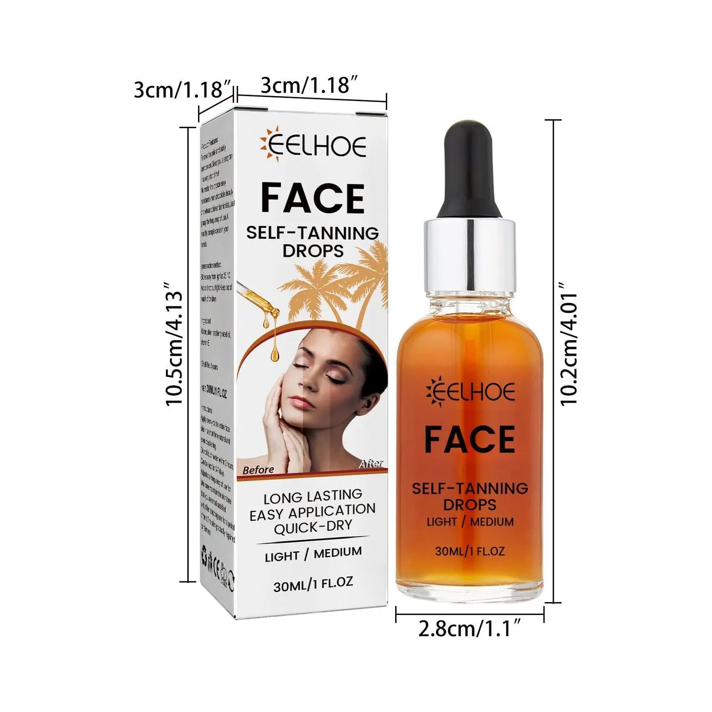 EELHOE Facial Tanning Essence For Achieving A Natural And Stylish Wheat Color Or Bronzed Skin Tone, Providing Hydration And Enhancing The Beauty Of The Skin Without The Need For Sunbathing Louisiana Mart