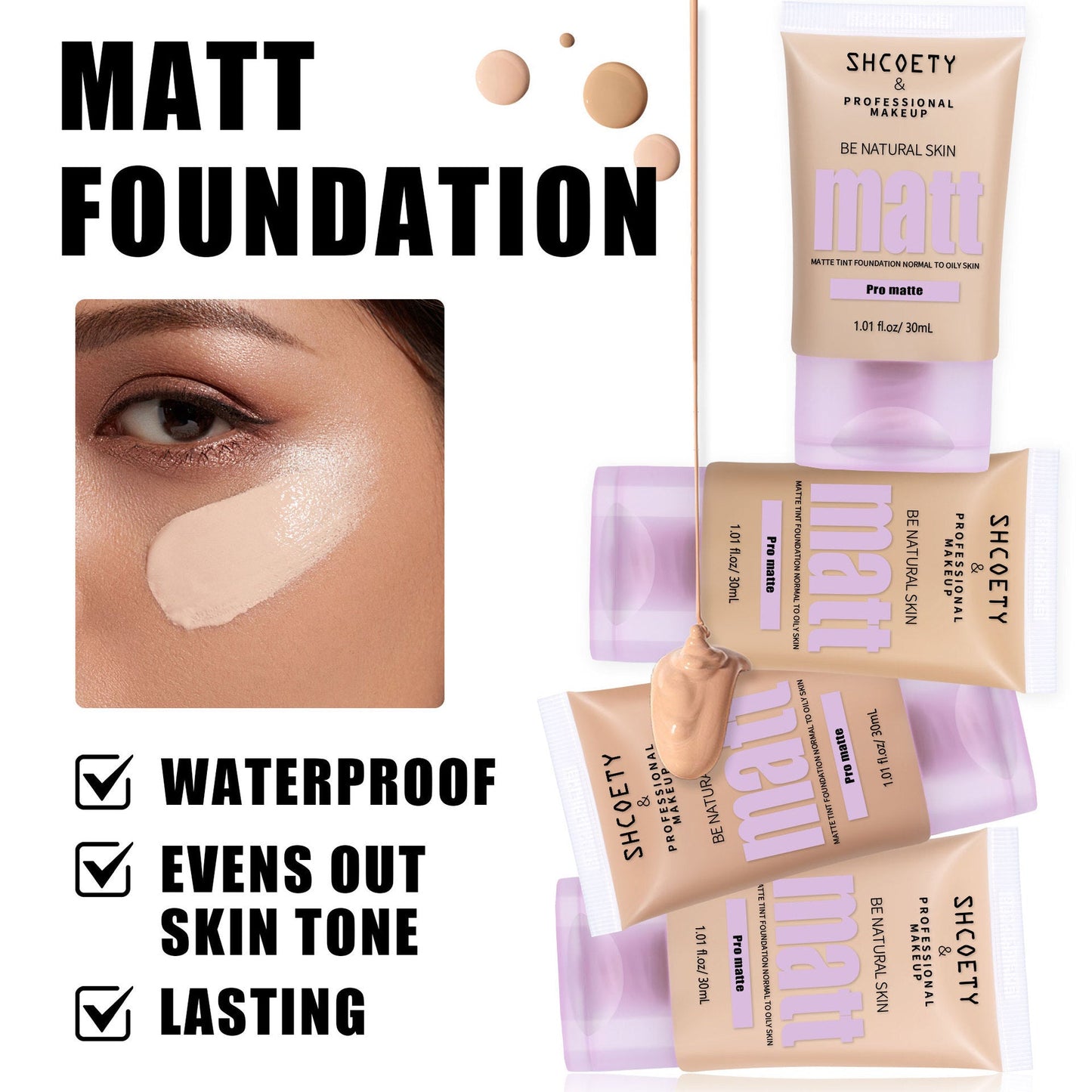 4 Colors Longwear Foundation Concealer Natural Brightening Skin Color BB Cream Louisiana Mart