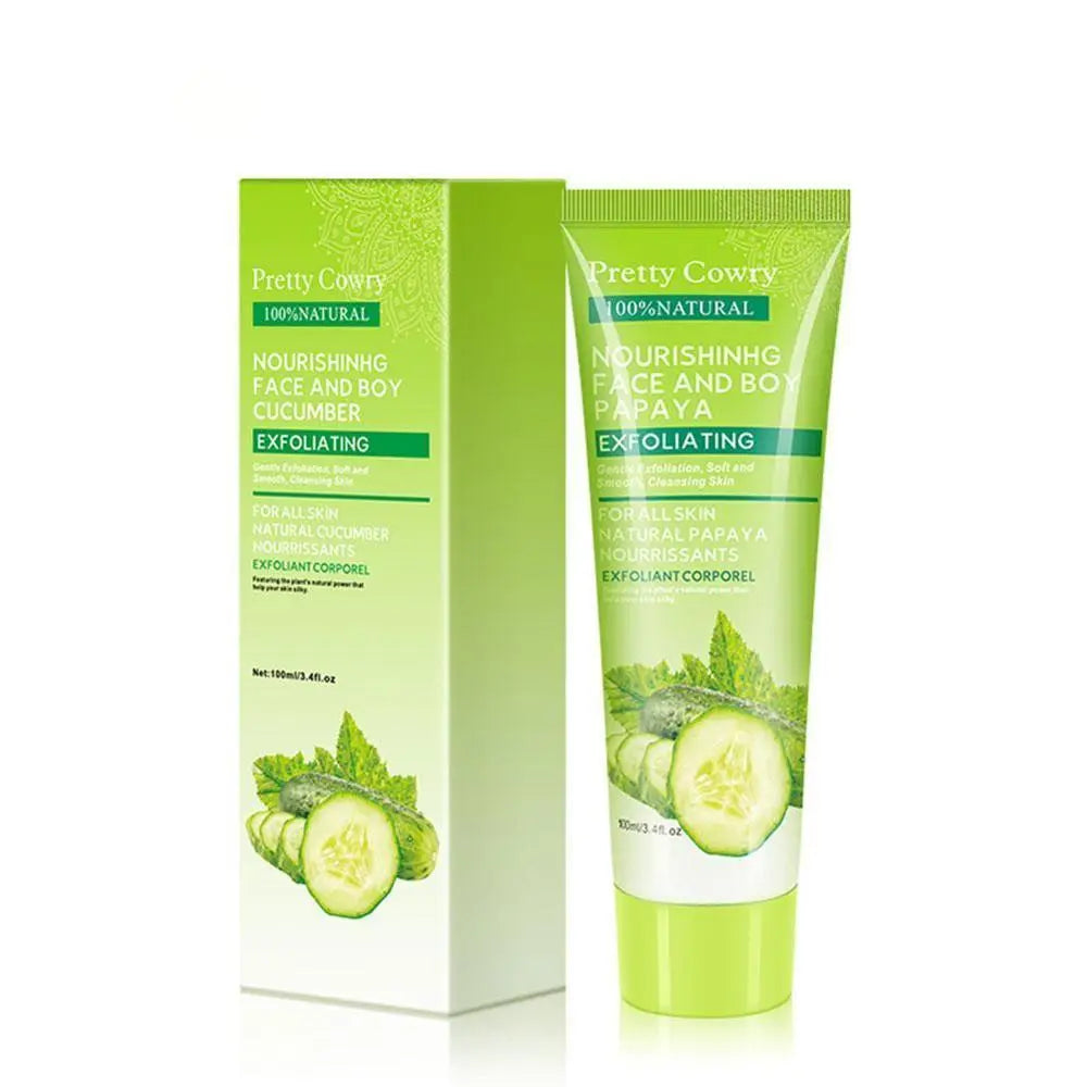 Cucumber Coconut Papaya Facial Exfoliating Gel Cream 100ml Body Cleansing Louisiana Mart