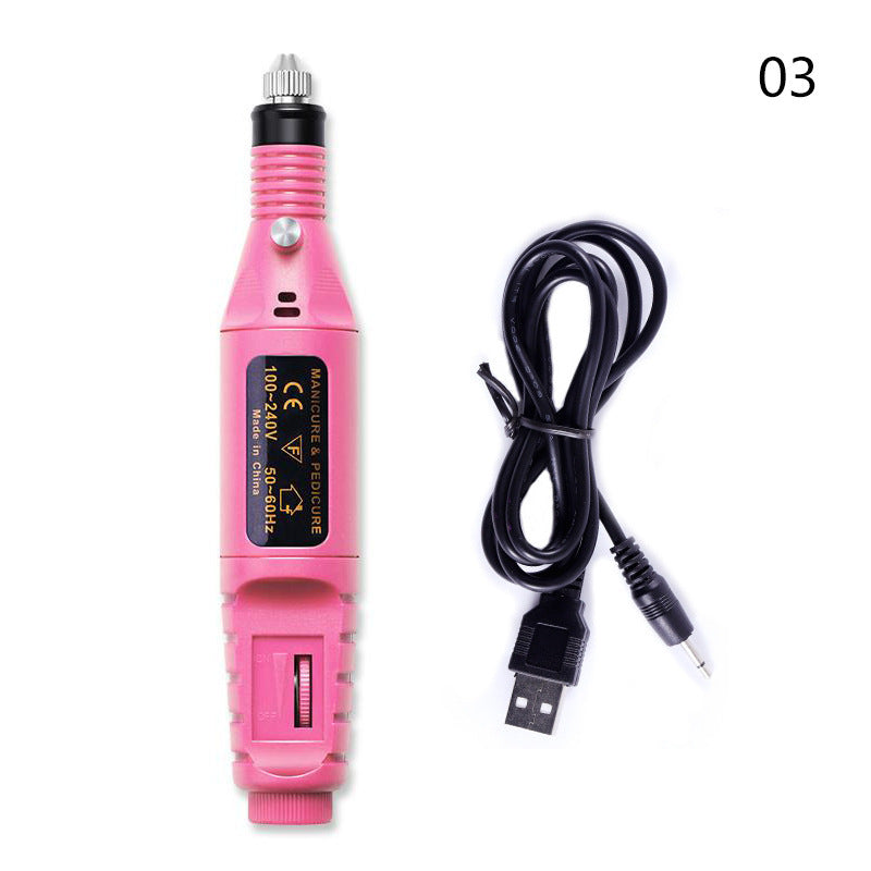 Electric Nail Drill Machine Manicure Machine Set USB Charging Mill Cutter For Manicure Nail File Pedicure Tool Nail Drill Set Louisiana Mart