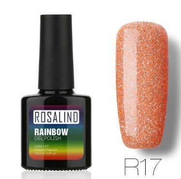 Nail free, long-lasting, non-toxic, nail polish, ROSALIND phototherapy glue, star studded rainbow system. Louisiana Mart