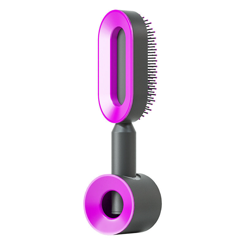 Self Cleaning Hair Brush For Women One-key Cleaning Hair Loss Airbag Massage Scalp Comb Anti-Static Hairbrush Louisiana Mart