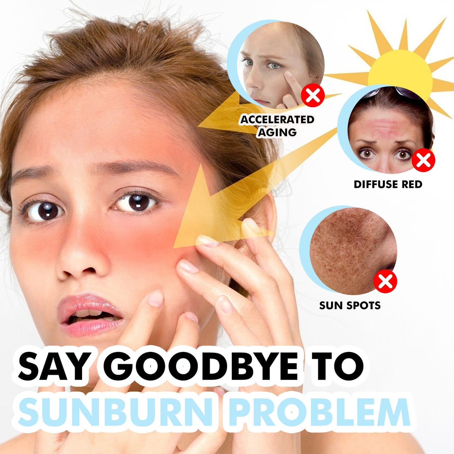 Hoygi Hyaluronic Acid Sunscreen Stick Gentle Moisturizing UV Protection For Sunburned And Reddened Skin Louisiana Mart