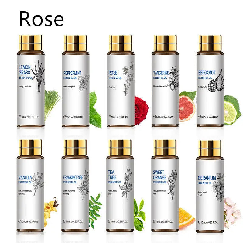 Plant Aromatherapy Essential Oil 10ml Lavender Rose Tea Tree Louisiana Mart