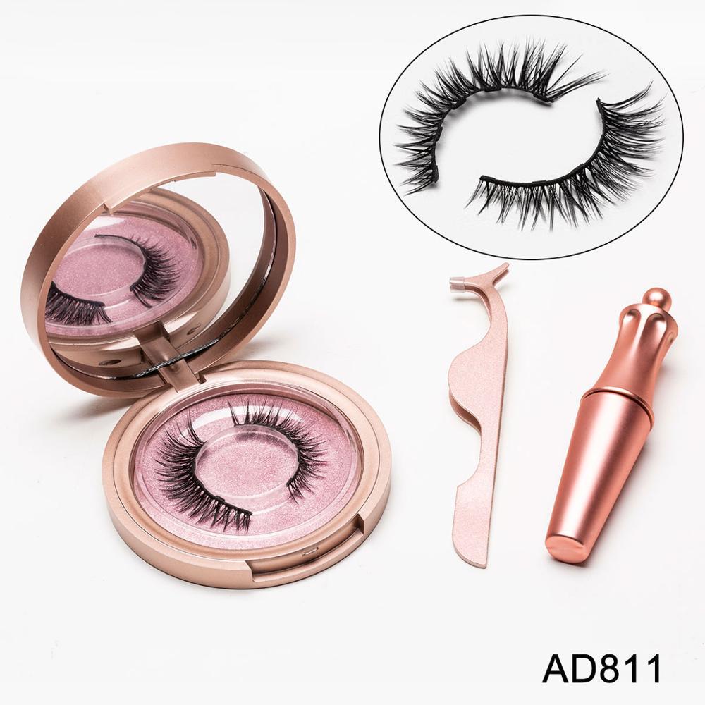 Natural Long Lasting Magnetic Liquid Eyeliner & Magnetic False Eyelashes & Tweezer Set Make up Set Louisiana Mart