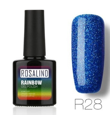 Nail free, long-lasting, non-toxic, nail polish, ROSALIND phototherapy glue, star studded rainbow system. Louisiana Mart
