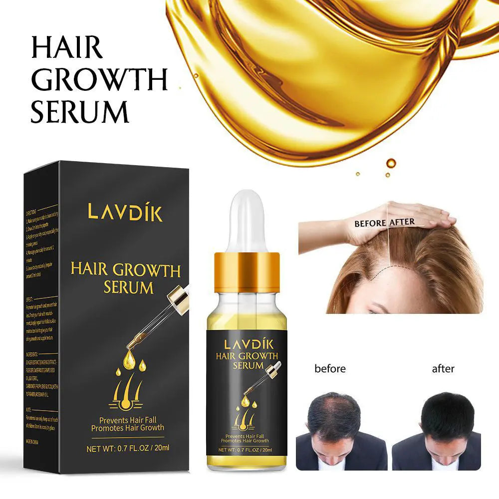 Damaged Hair Repair Women Men's Fast Hair Growth Essence Oil Anti-hair Loss Lotion Louisiana Mart