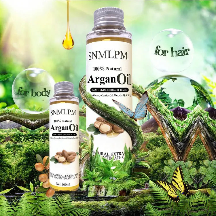 Natural Argan Hair Oil 100mL Deep Moisturizing Hair Conditioner Reduce Frizz and Dandruff Louisiana Mart
