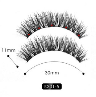 Natural Long Lasting Magnetic Liquid Eyeliner & Magnetic False Eyelashes & Tweezer Set Make up Set Louisiana Mart