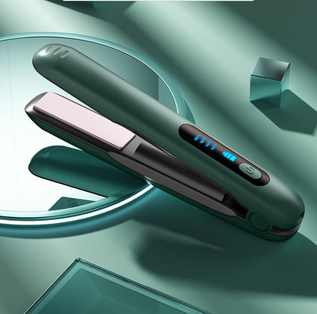 Wireless Hair Straightener Flat Iron Mini 2 IN 1 Roller USB 5000mAh Max 200 Degree Portable Cordless Curler 4 Levels Dry And Wet Uses Louisiana Mart