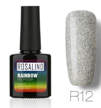 Nail free, long-lasting, non-toxic, nail polish, ROSALIND phototherapy glue, star studded rainbow system. Louisiana Mart