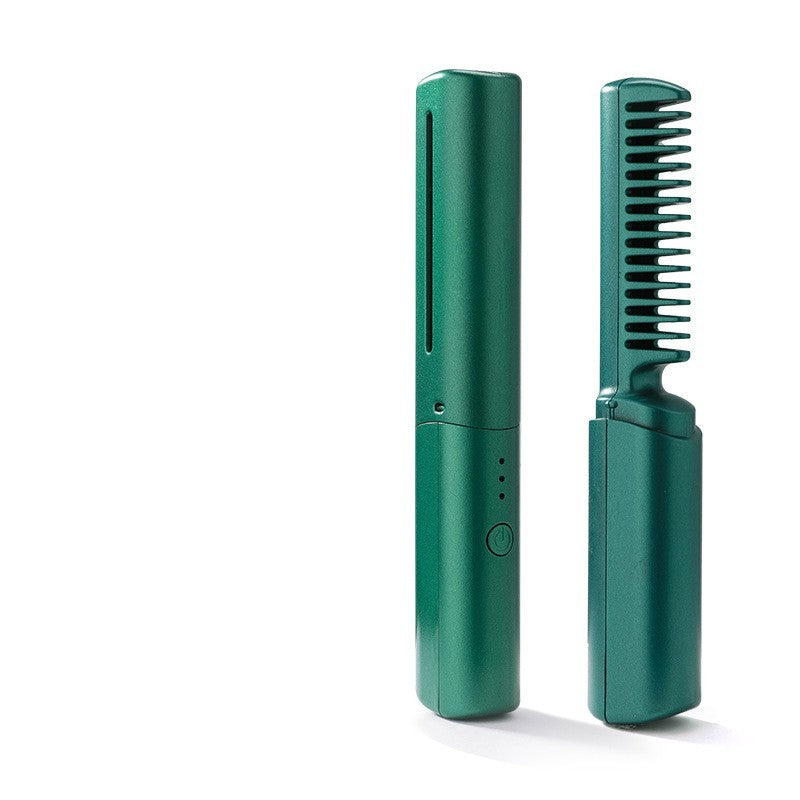 Professional Wireless Hair Straightener Curler Comb Fast Heating Negative Ion Straightening Curling Brush Hair Styling Tools Louisiana Mart