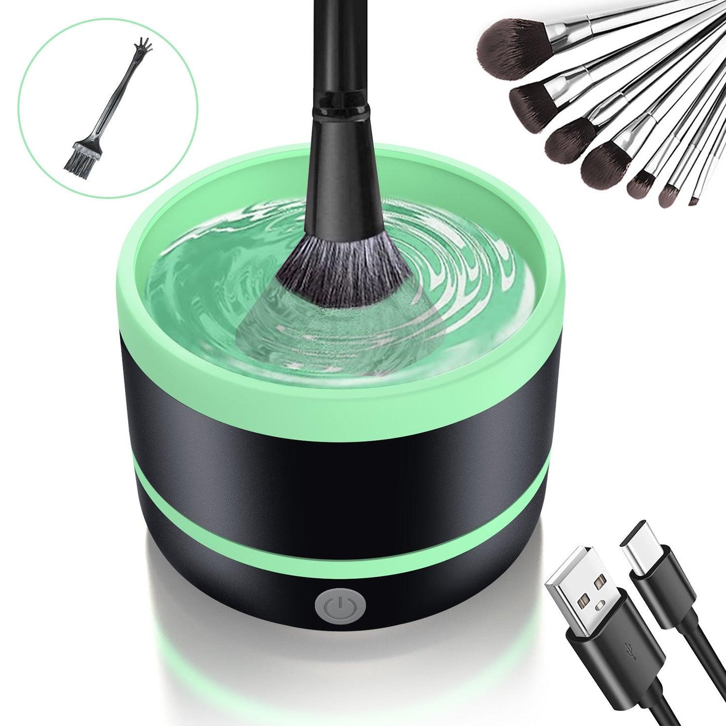 Electric Cosmetic Brush Cleaning Device Type-c Suit Beauty Tools Louisiana Mart