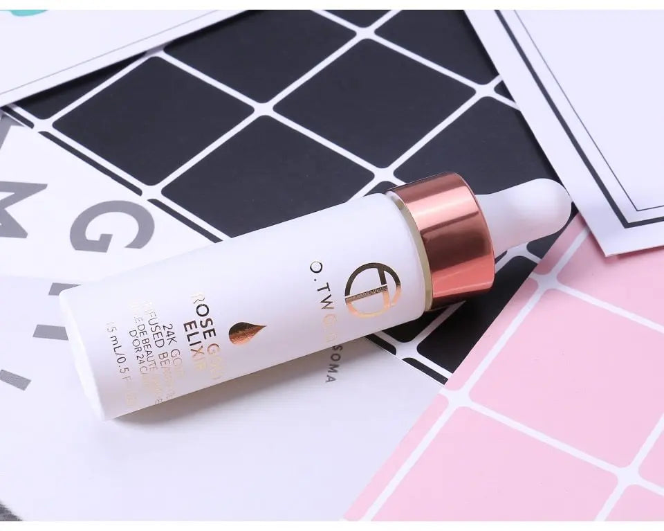 24k Rose Gold Elixir Skin Make Up Oil For Face Essential Oil Before Primer Foundation Moisturizing Face Oil Anti-aging Louisiana Mart