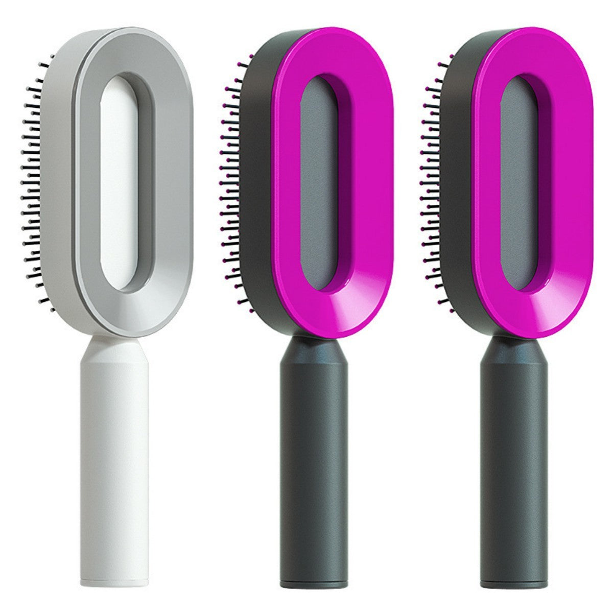 Self Cleaning Hair Brush For Women One-key Cleaning Hair Loss Airbag Massage Scalp Comb Anti-Static Hairbrush Louisiana Mart