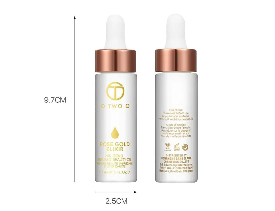24k Rose Gold Elixir Skin Make Up Oil For Face Essential Oil Before Primer Foundation Moisturizing Face Oil Anti-aging Louisiana Mart