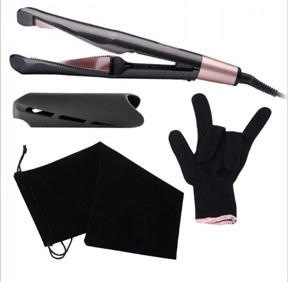 2 In1 Professional Hair Straightener Hair Crimper Dry/Wet Hair Straightening Curling Comb Louisiana Mart