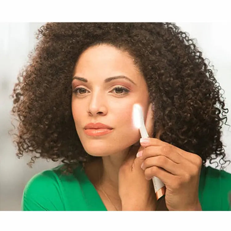 LED Lighted Facial Expoliator Face Hair Remover Shaver Electric Female Eyebrow Trimmer Razor Painless Expoliates Dead Skin Louisiana Mart