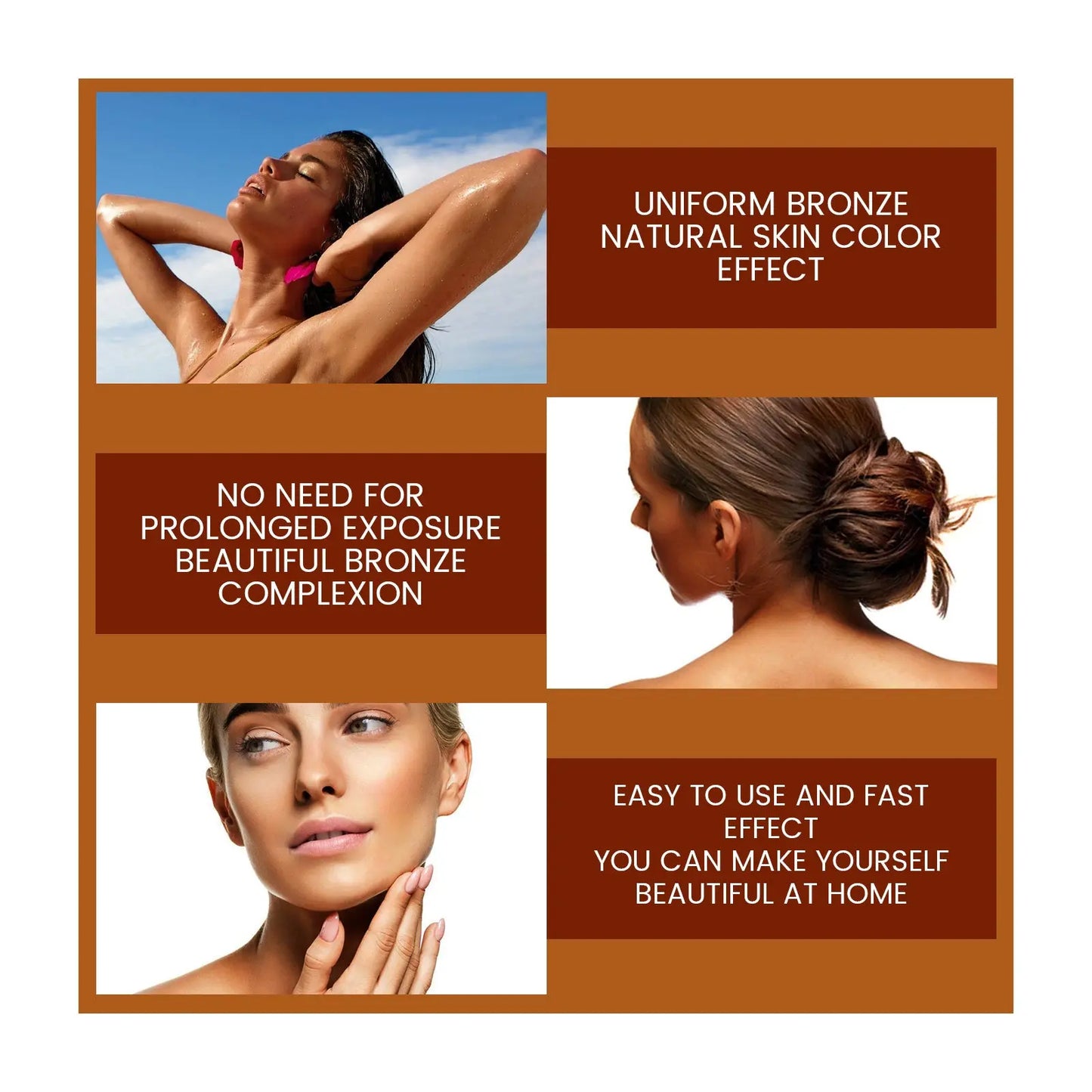 EELHOE Facial Tanning Essence For Achieving A Natural And Stylish Wheat Color Or Bronzed Skin Tone, Providing Hydration And Enhancing The Beauty Of The Skin Without The Need For Sunbathing Louisiana Mart