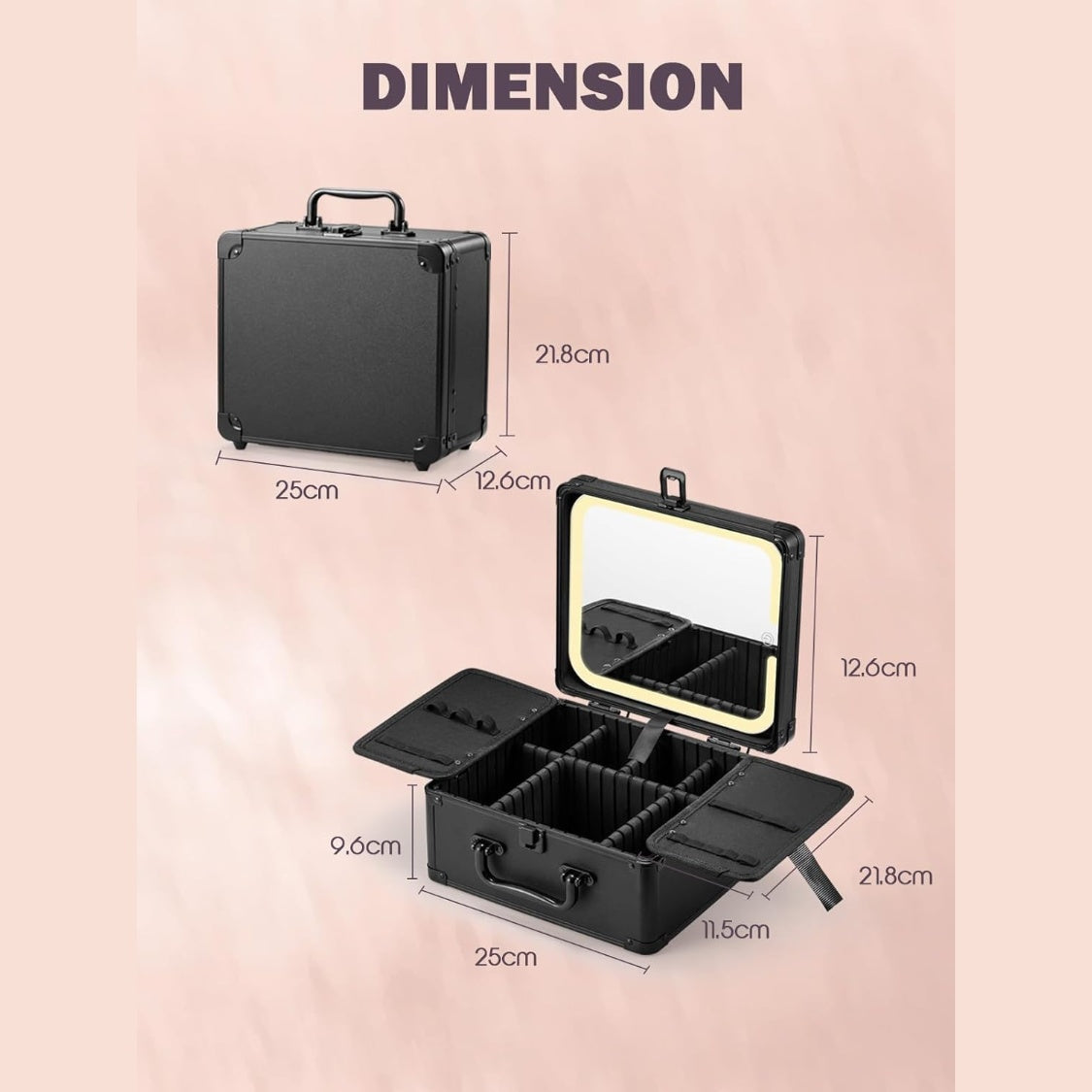 Makeup Box With A Detachable Lighted Mirror Louisiana Mart