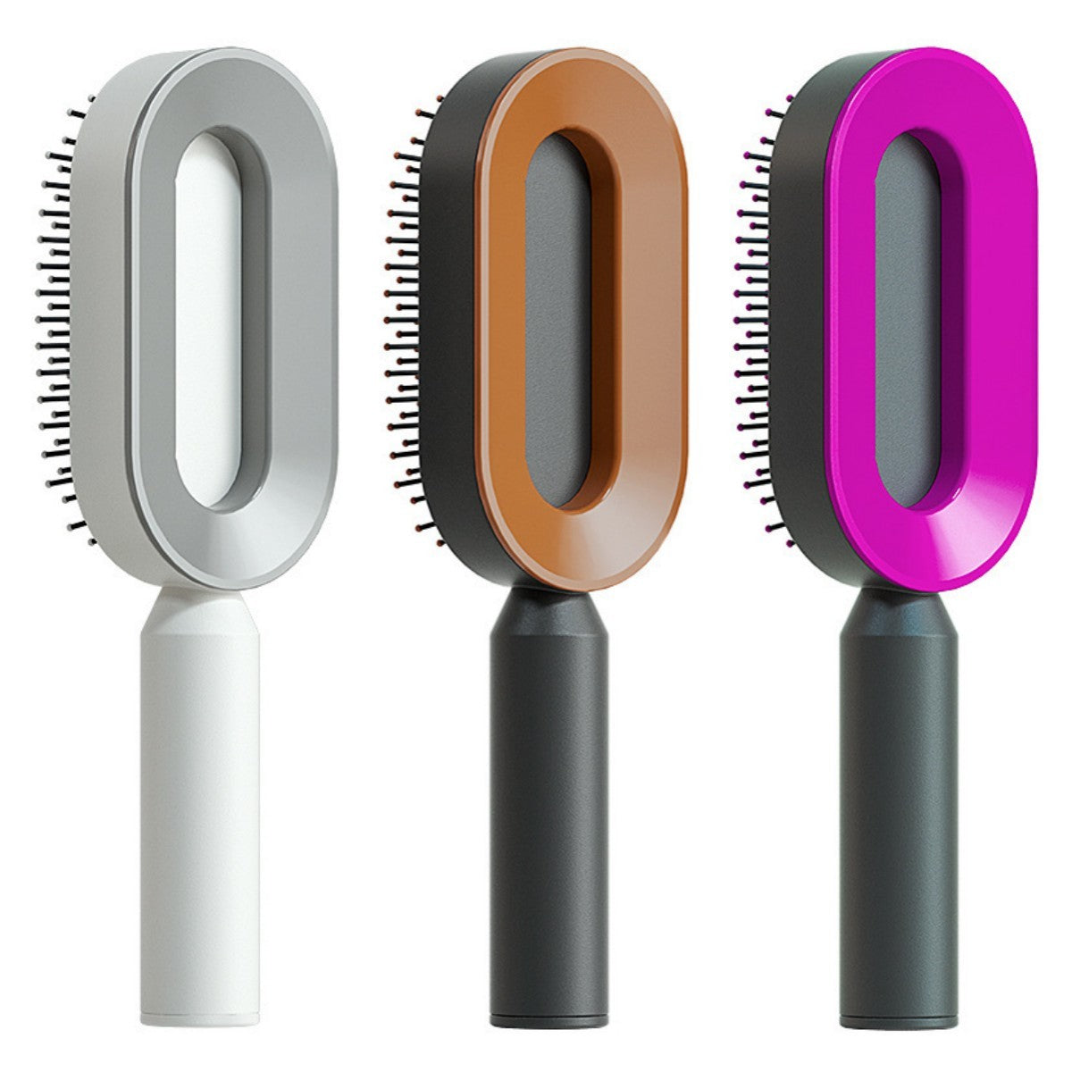 Self Cleaning Hair Brush For Women One-key Cleaning Hair Loss Airbag Massage Scalp Comb Anti-Static Hairbrush Louisiana Mart