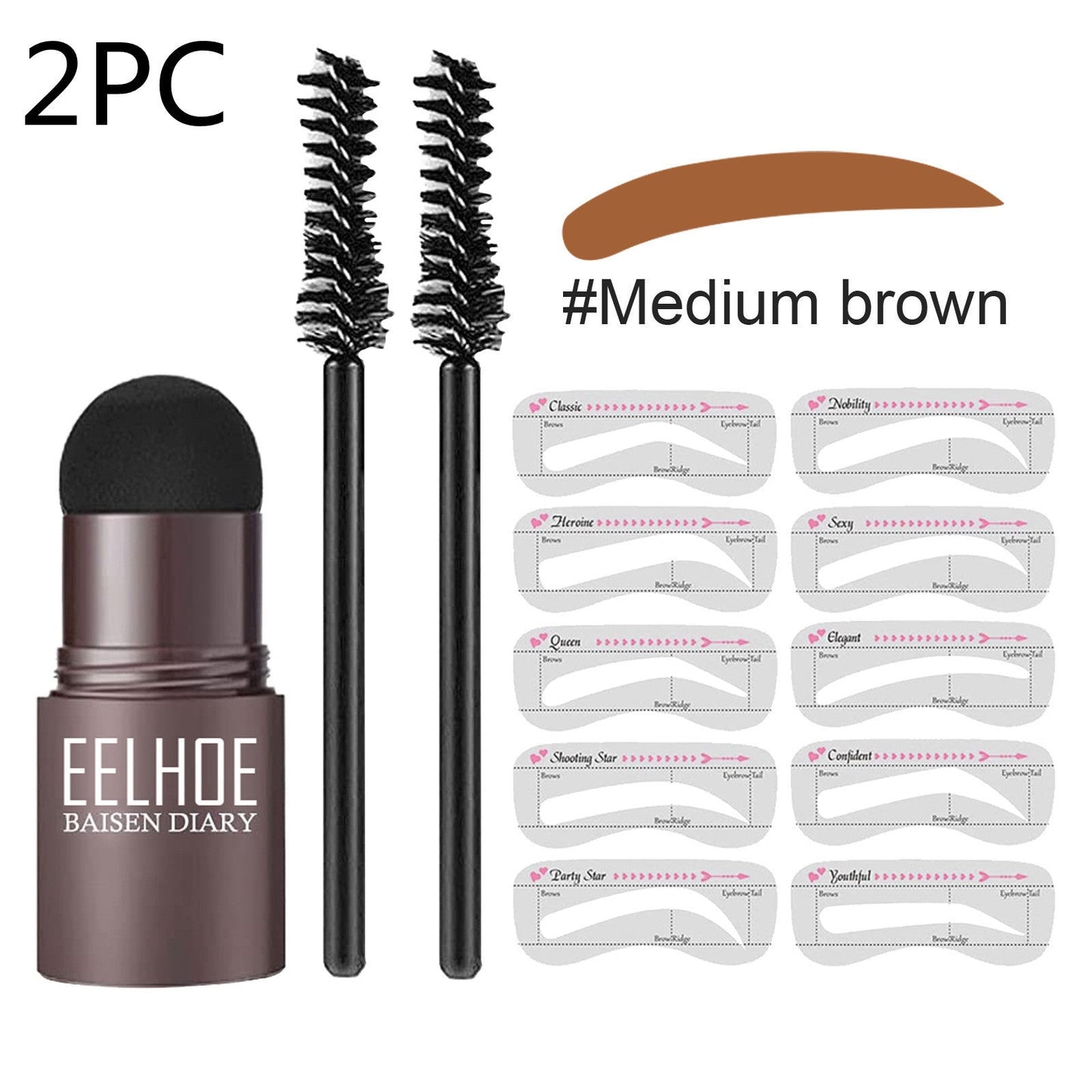 Eyebrow Makeup Powder – Perfect Eyebrow Mold Set Louisiana Mart