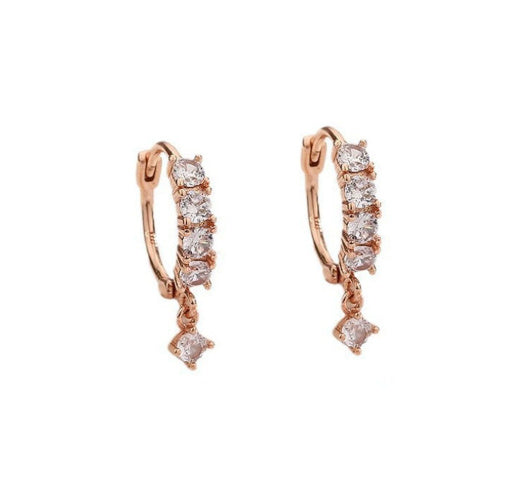 Gang Drill Ear Clip Female Diamond Inlaid Short Temperament