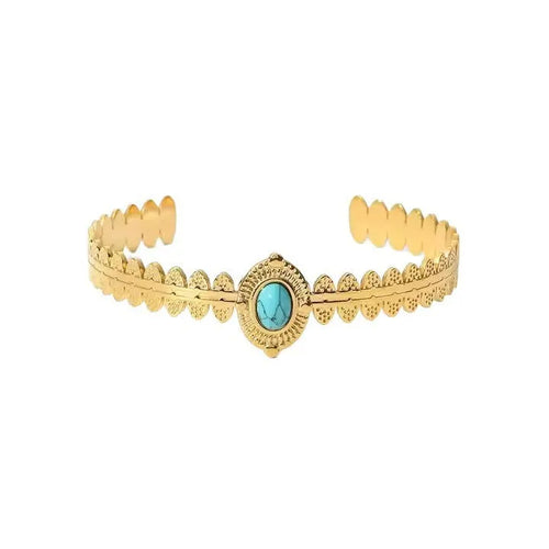 Stainless Steel All-match Twin Bracelet Natural Stone Bracelet